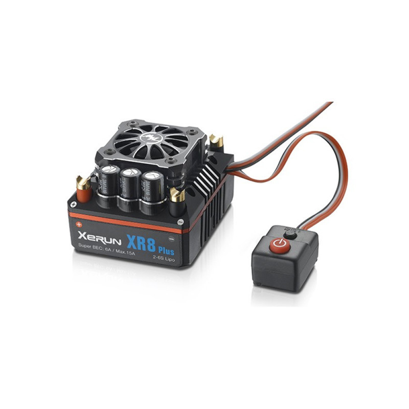 Variateur Xerun XR8 Plus Brushless 150A avec interrupteur - HOBBYWING 30113300 - 1/8