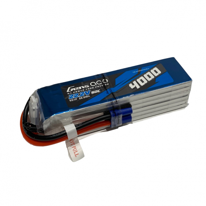 Batterie LiPo 6S, 22.2V, 4000mAh, 60C (EC5) - GENS ACE GE1-4000-6C5