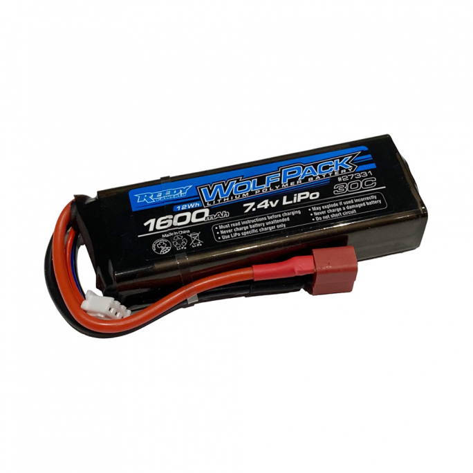 Batterie LiPo 2S, 7.4V, 1600mAh, 30C (Dean) - TEAM ASSOCIATED REEDY POWERED 27331