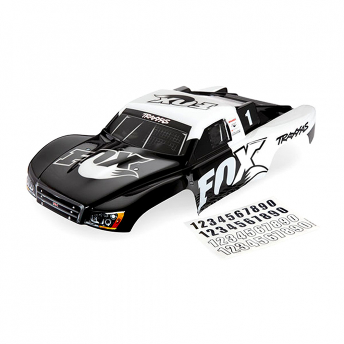 Carrosserie Slash 4x4 Fox Edition noir et blanc avec stickers - TRAXXAS 6849 - 1/10 XL