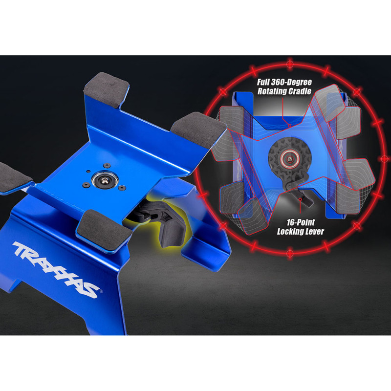 Support de travail pivotant pour voiture échelle 1/8 et 1/10, bleu  - TRAXXAS 8796