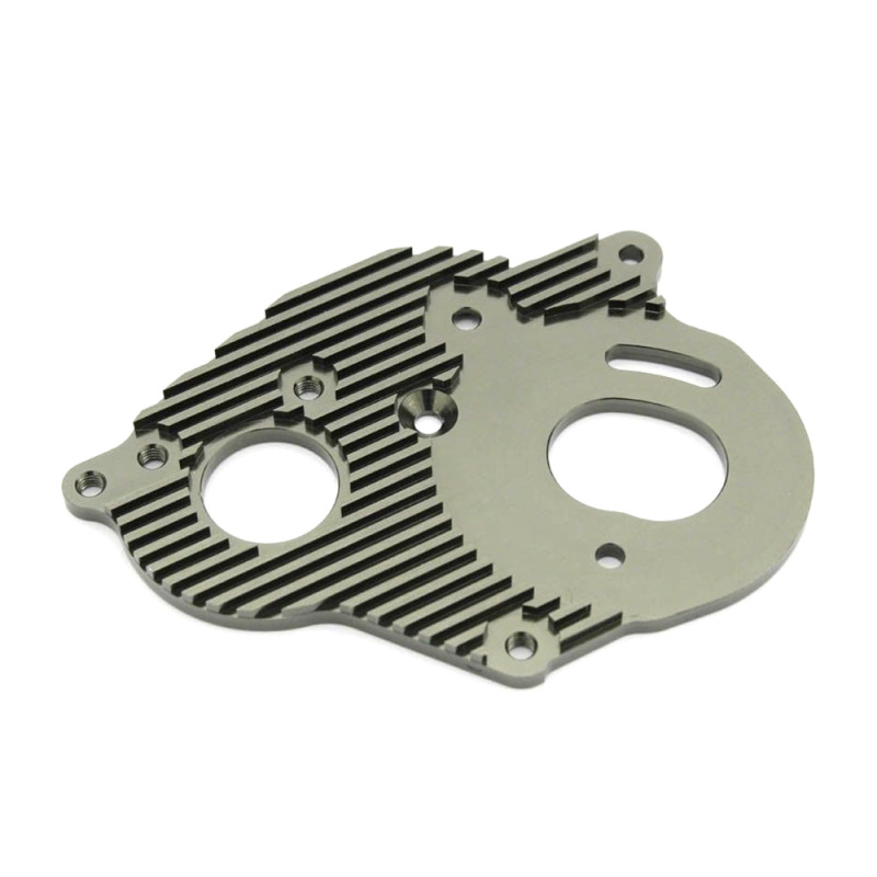 Plaque moteur aluminium Gun métal pour CNC Ultima - KYOSHO UTW001