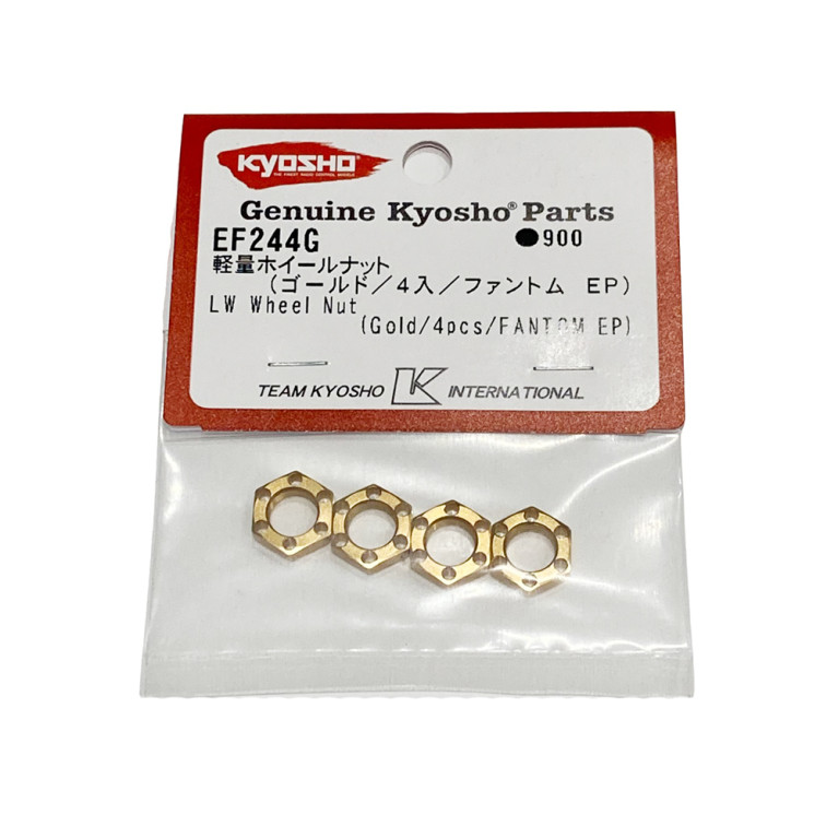 4 écrous de roue or, LW pour Fantom 4wd ext - KYOSHO EF244G