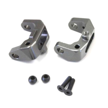 2 porte-fusées avant aluminium gunmétal, pour Optima - KYOSHO OTW116GMB
