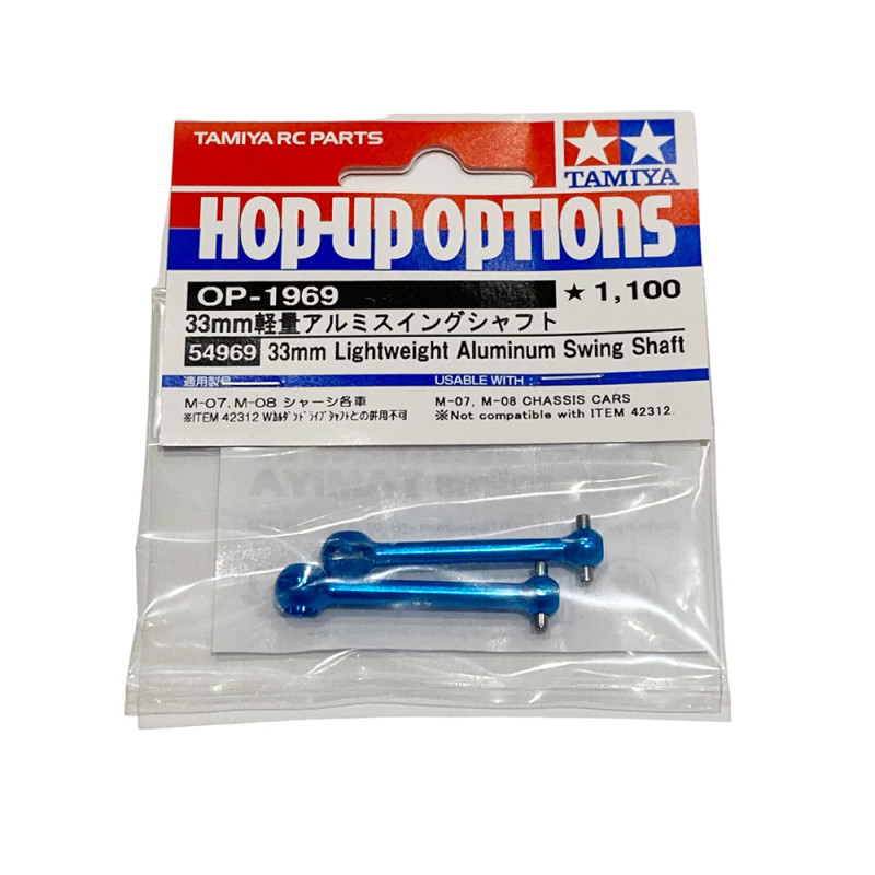 2 axes de cardan 33 mm en aluminium, pour châssis M-07 08 concept, M-08R - TAMIYA 54969