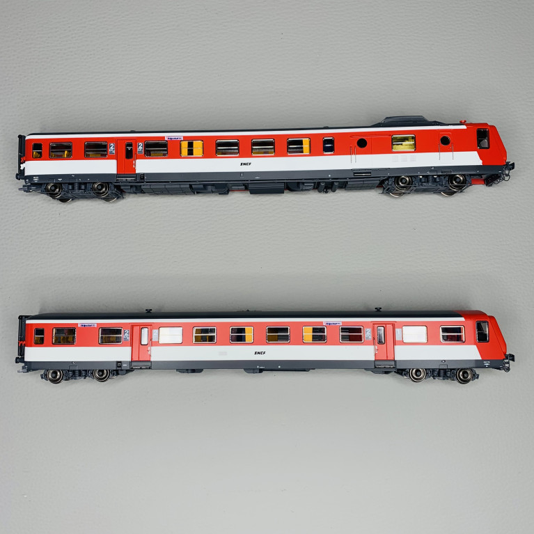 Autorail RGP 1 X-2730 ALPAZUR, Lyon-Vaise, SNCF, Époque IV-V - REE MB191 - H0 1/87