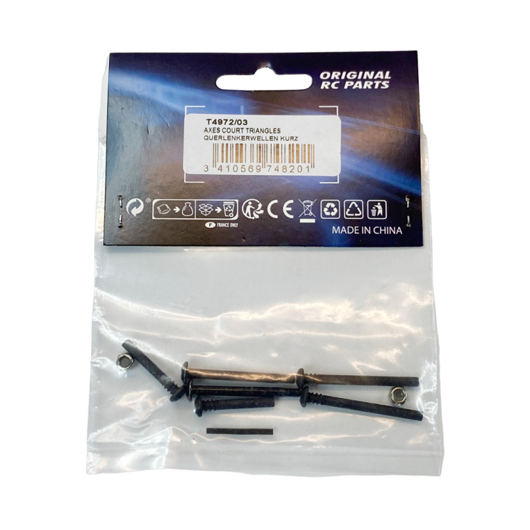 6 axes courts de triangles avec 2 boulons pour Pirate XTC, XSC et XTT - T2M T4972/03