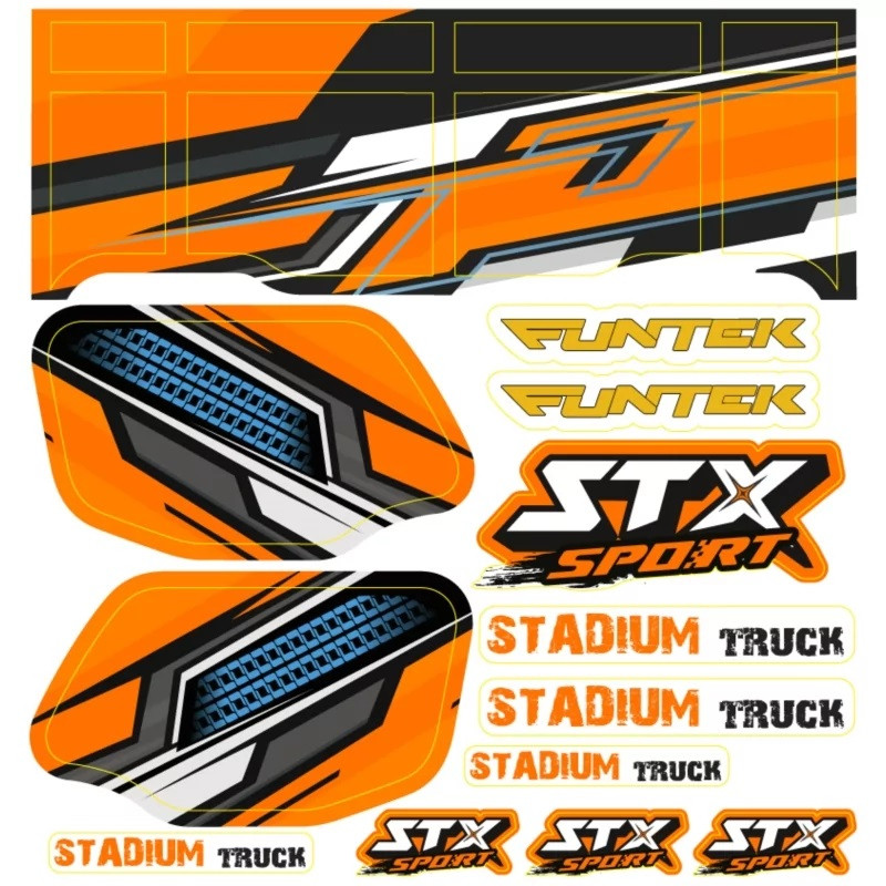 Stickers pour Funtek STX Sport orange - FUNTEK FTK-21060