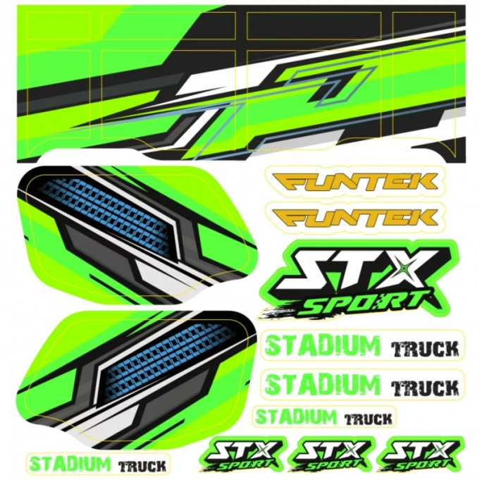 Stickers pour Funtek STX Sport vert - FUNTEK FTK-21063