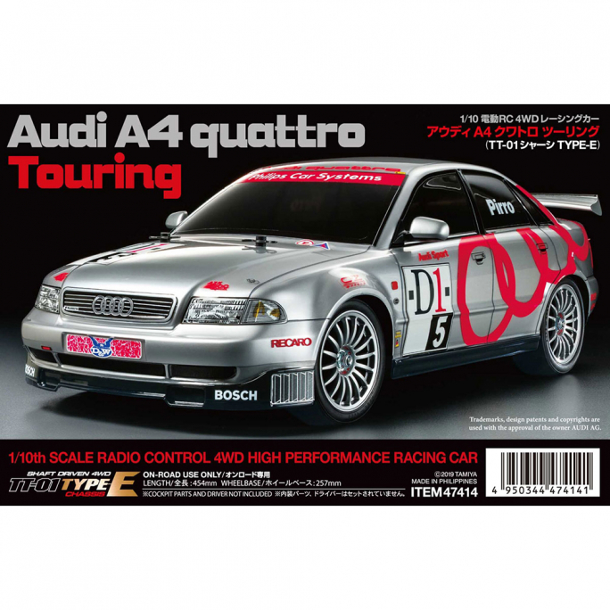 Audi A4 quattro Touring, châssis TT-01, Kit - TAMIYA 47414 - 1/10