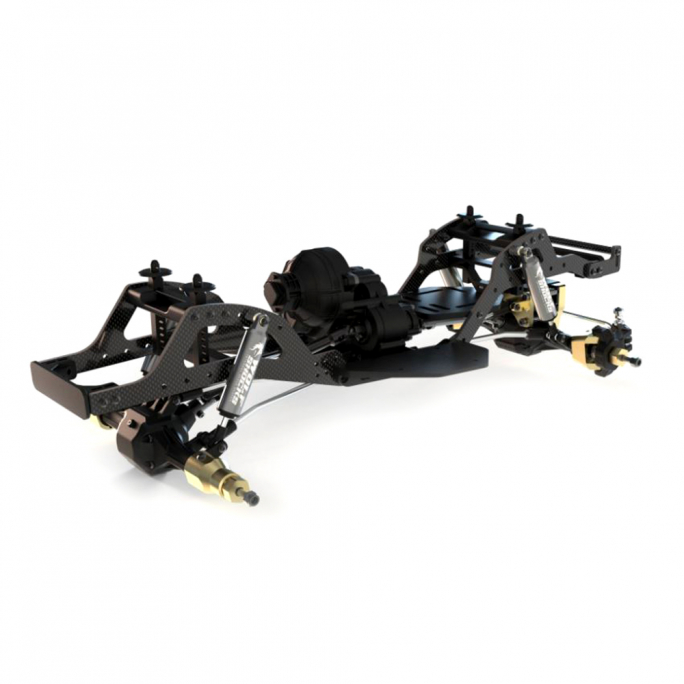 Châssis Crawler CRX2 X-PERF Carbone, 4WD, Kit - HOBBYTECH 8.CRX2XPERF-AMS - 1/10