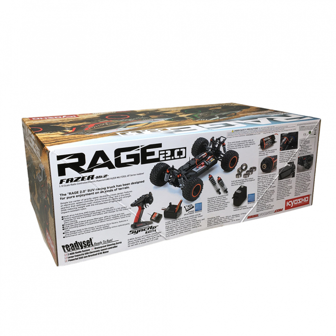 Buggy Rage 2.0, Fazer MK2, Brushed, RTR, couleur 1 rouge - KYOSHO 34411T1C - 1/10