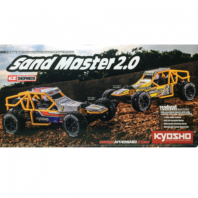 Buggy Sand Master 2.0, Brushed, RTR + Pack - KYOSHO 34405T2PCK - 1/10