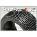 2 roues à monter Buggy, Rapid (gomme 0/18° et jantes blanches) - 6MIK TKU100018 - 1/8