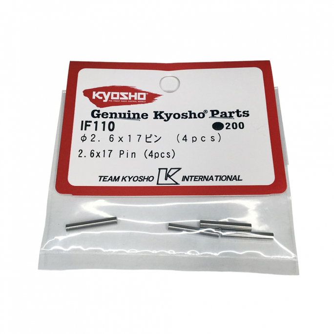 4 Goupilles de Cardan 2,6x17 mm Inferno MP7.5-MP10 - Kyosho IF110