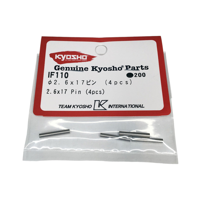 4 Goupilles de Cardan 2,6x17 mm Inferno MP7.5-MP10 - Kyosho IF110