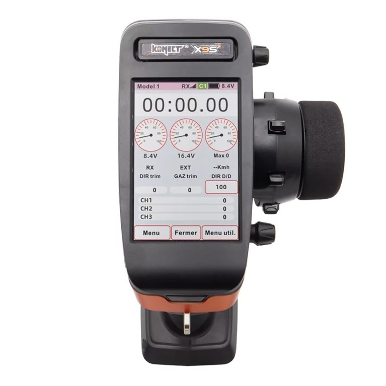 Radiocommande X9S avec récepteur 9 voies, 2.4GHz - Konect KN-X9S