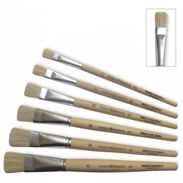 Brosse plate soie de porc N°12, 12/520 - PRINCE AUGUST