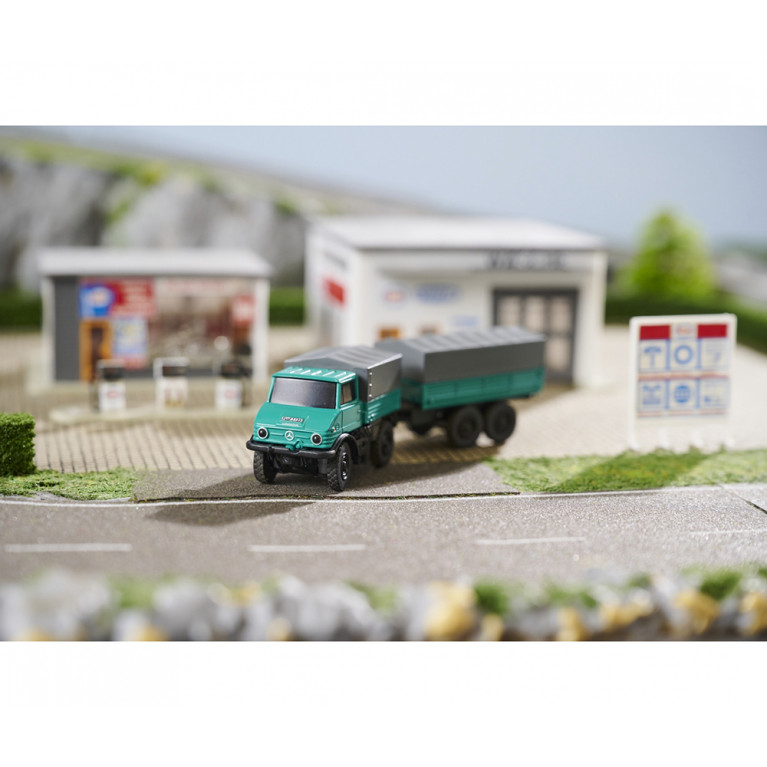 Mercedes-Benz Unimog Forst avec remorque 2.4G 100% RTR - CARSON 500504165 - 1/87