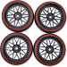 Set de 4 roues Drift, Noir & Rouge - CARSON 500900157 - 1/10
