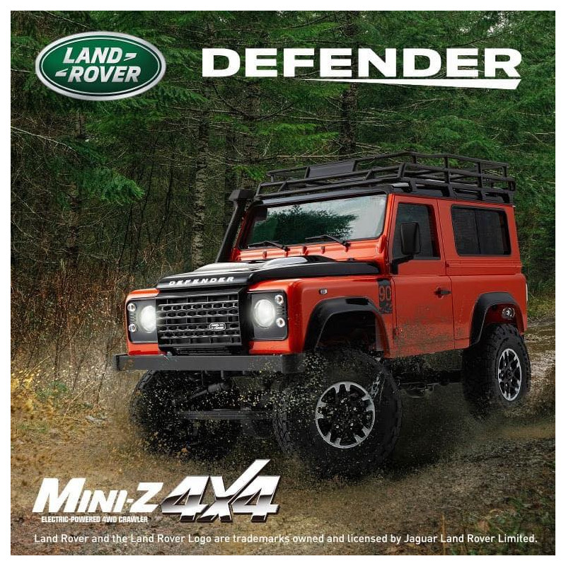 Mini- Z 4x4 MX-01 Land-Rover Defender 90 Adventure, Orange - Kyosho 32531MO