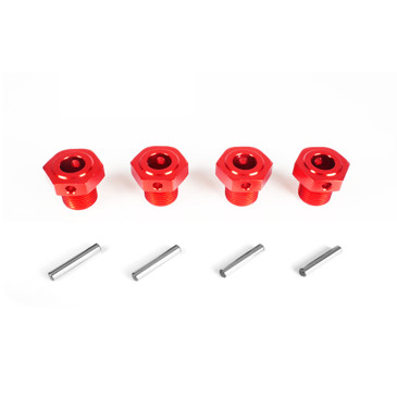 4 Hexagones de roues 17mm + axes pour Pirate XT6 - T2M T4975/03 - 1/6
