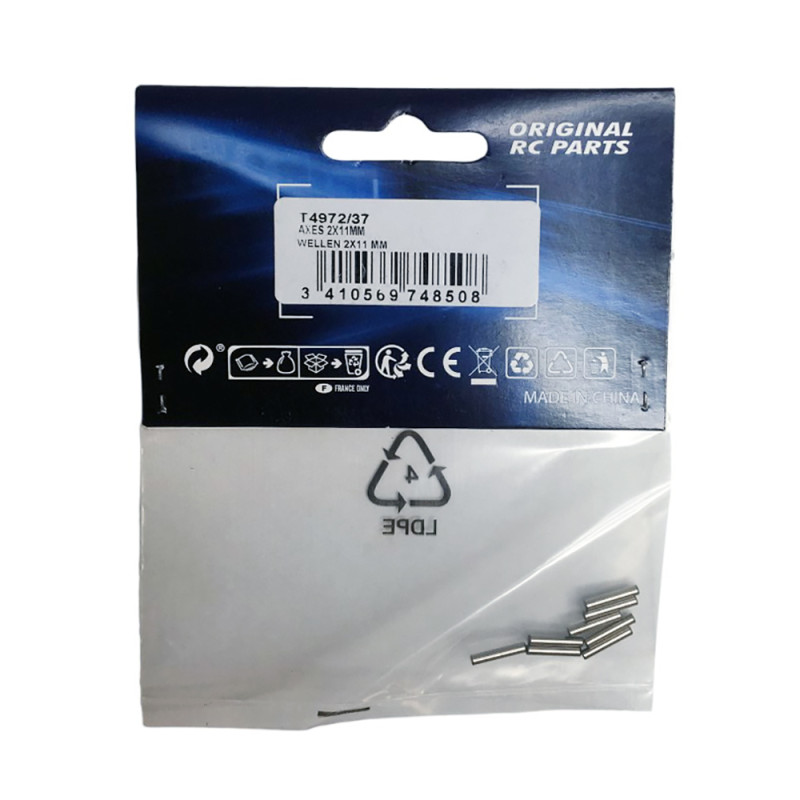 Axes 2x11mm pour Pirate XTT, XTC - T2M T4972/37 - 1/10