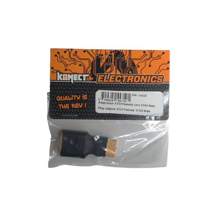 Adaptateur XT60 Femelle vers XT90 Male - Konect KN130027