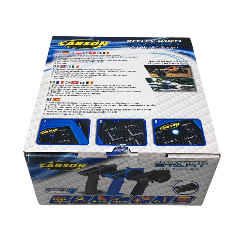 Radio Reflex Wheel Start 2.4G, noir - Carson 500500102
