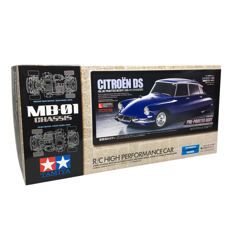 Citroen DS MB-01, pré-peinte, EN KIT, 2WD, Bleue - TAMIYA 47502 - 1/10