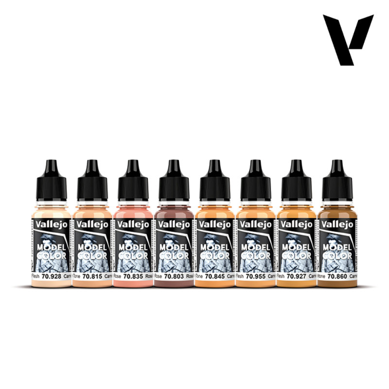 Face & Skin Tones 8x18ml - Figure Color Series - VALLEJO 70.124