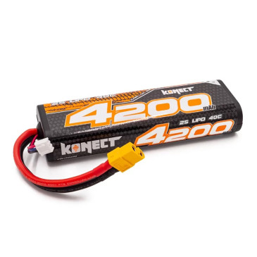 Lipo 4200mah 7.4V 40C 2S1P 31Wh (XT60) - KONECT KN-LP2S4200-XT60