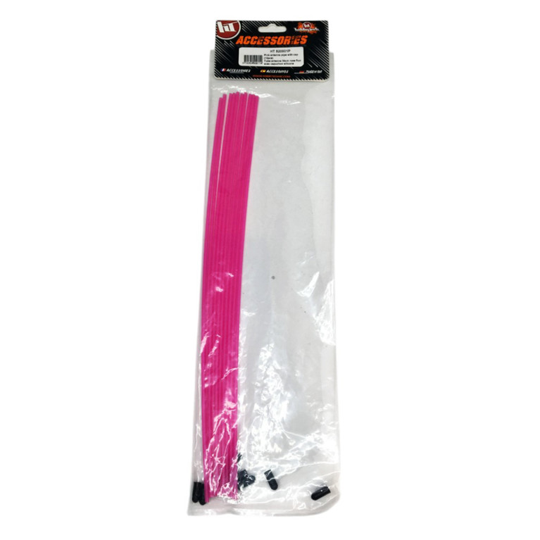 Tubes antenne 30cm rose fluo avec capuchon silicone - HOBBYTECH HT-520001P