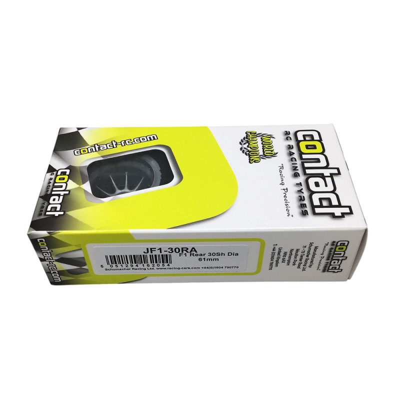 Roues F1 Arrière 30Sh, 61mm - CONTACT JF1-30RA - 1/10