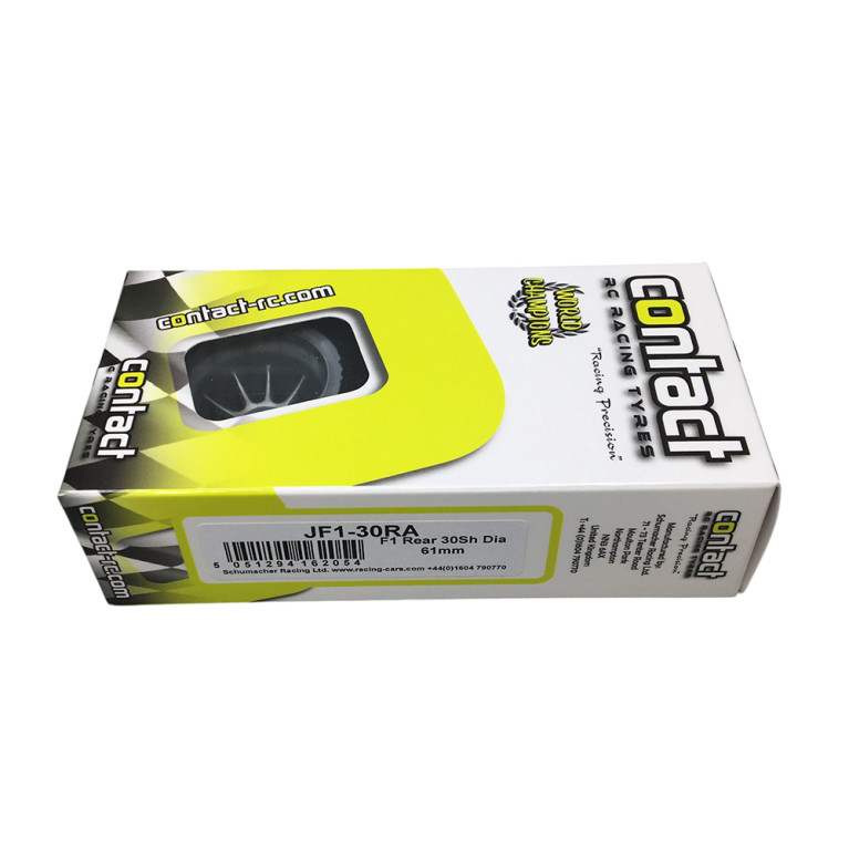 Roues F1 Arrière 30Sh, 61mm - CONTACT JF1-30RA - 1/10