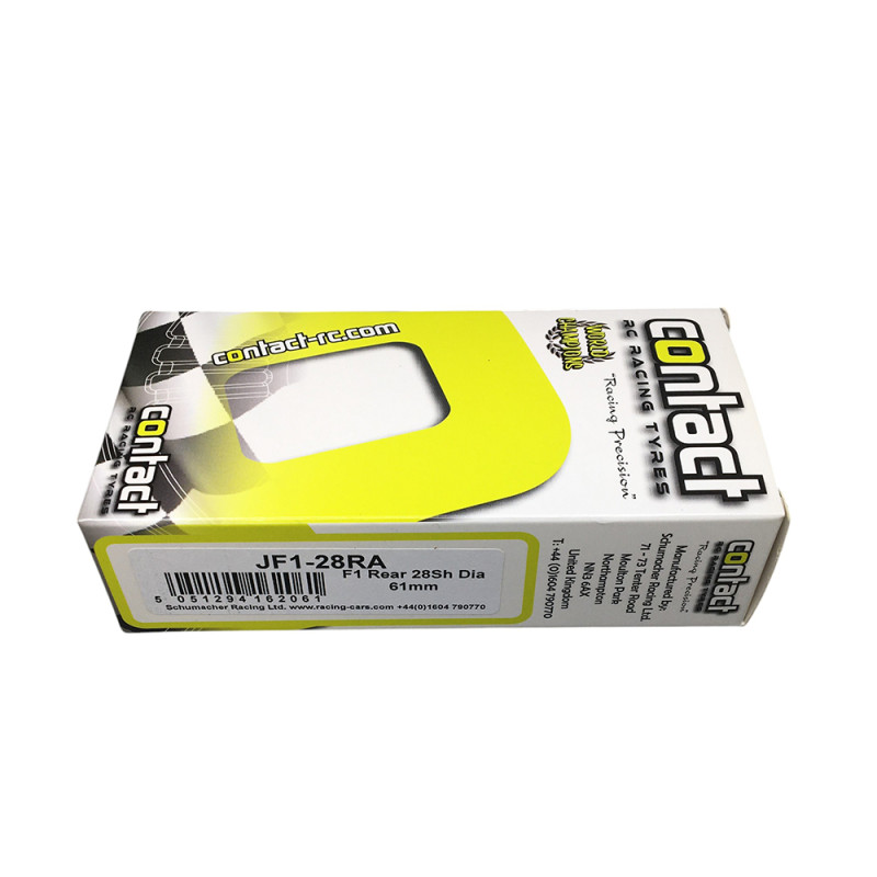 Roues F1 Arrière 28Sh, 61mm - CONTACT JF1-28RA - 1/10