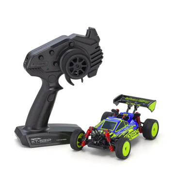 Mini-Z buggy Inferno MP9 TKI3, RTR, 4WD, Bleu/Jaune - KYOSHO 32093BLY