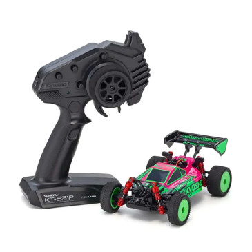 Mini-Z buggy Inferno MP9 TKI3, RTR, 4WD, Rose/Vert - KYOSHO 32093PGR