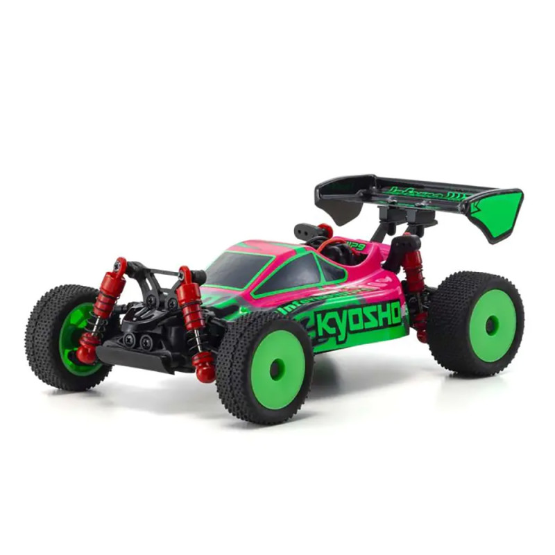 Mini-Z buggy Inferno MP9 TKI3, RTR, 4WD, Rose/Vert - KYOSHO 32093PGR