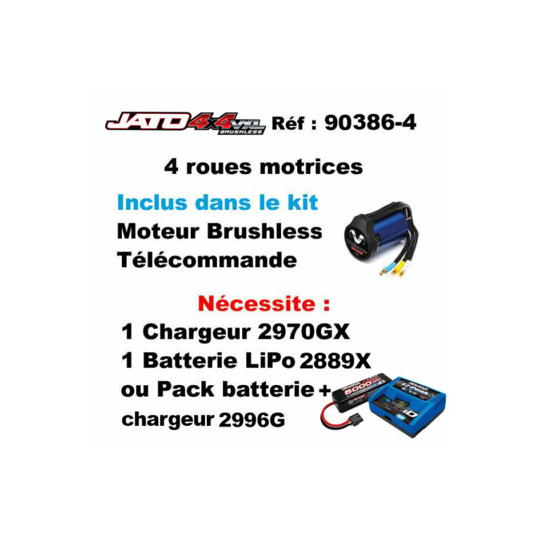 Buggy Jato 4x4 VXL 4S, RTR, 4WD, Vert - TRAXXAS 90386-4 - 1/8