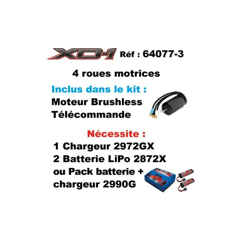 Supercar XO-1, RTR, 4WD, Orange - TRAXXAS 64077-3 - 1/7