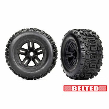 Roues montées collées SLEDGEHAMMER (pneu + jante) - TRAXXAS 9573