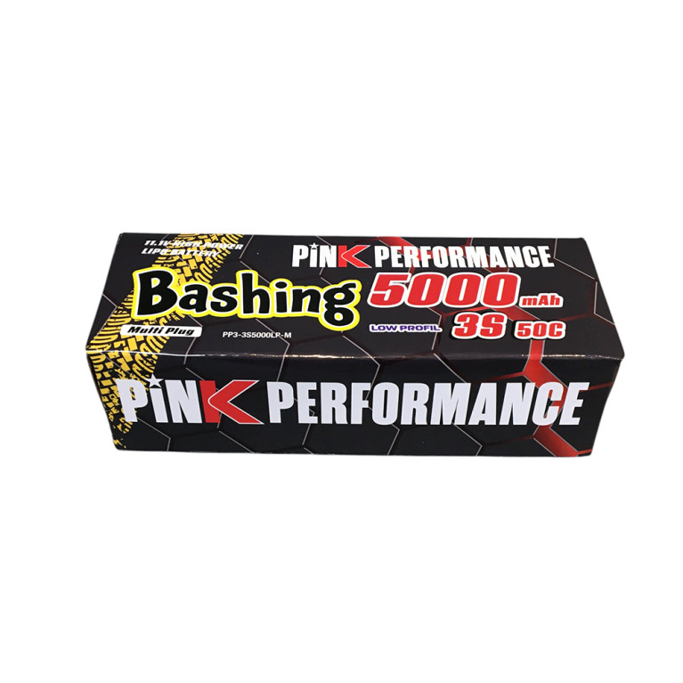 Batterie LiPo 3s 11.1V 5000mAh 50C multi-connecteurs BASHING - PINK PERFORMANCE PP3-3S5000LP-M