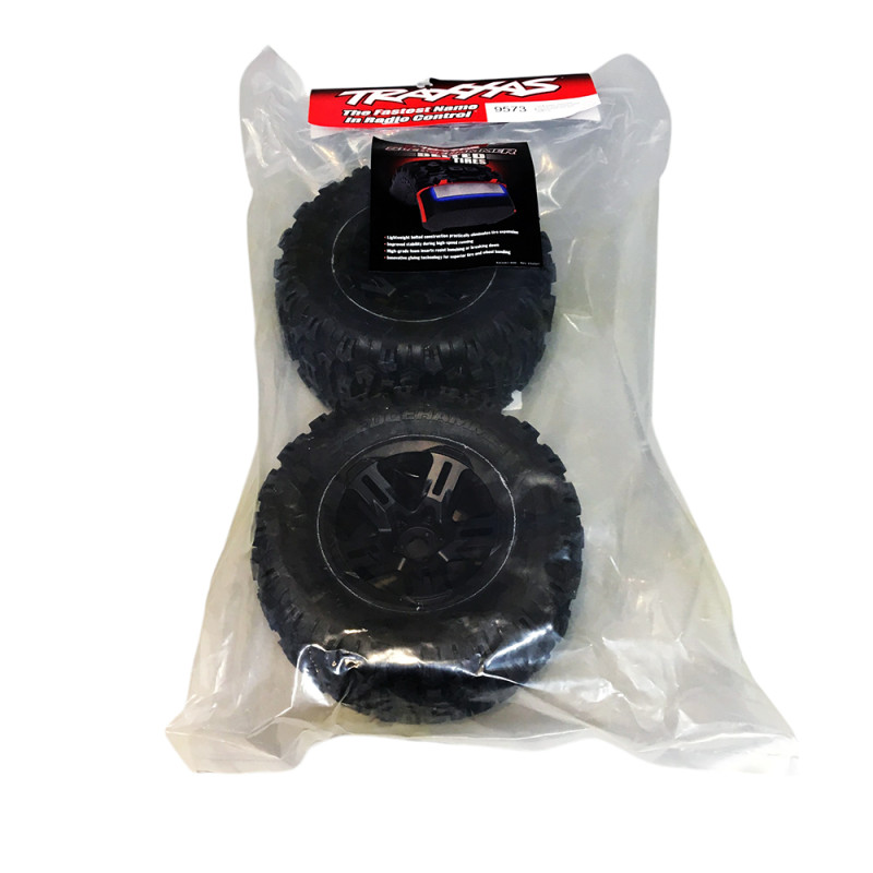 Roues montées collées SLEDGEHAMMER (pneu + jante) - TRAXXAS 9573