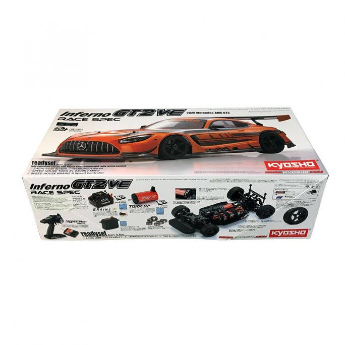 Piste Inferno GT2 VE Mercedes AMG GT3, RTR, 4WD, Orange - KYOSHO 34117 - 1/8