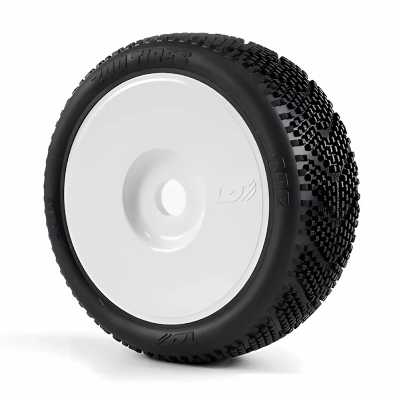 4 Roues montées collées ULTRA SOFT (pneu TZO 400 / jante blanche) - TZO TZ400US-W