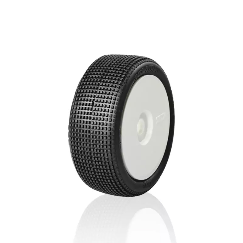 4 Roues montées collées ULTRA SOFT (pneu TZO 402 / jante blanche) - TZO TZ402US-W