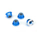 Écrous nylstop 4mm aluminium bleu (x4) - TRAXXAS 1747R