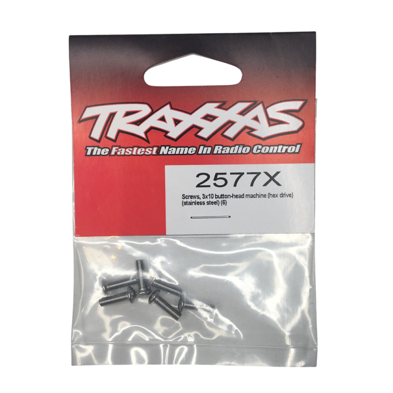 Vis à tête bombée 3x10 mm en acier inoxydable - TRAXXAS 2577X