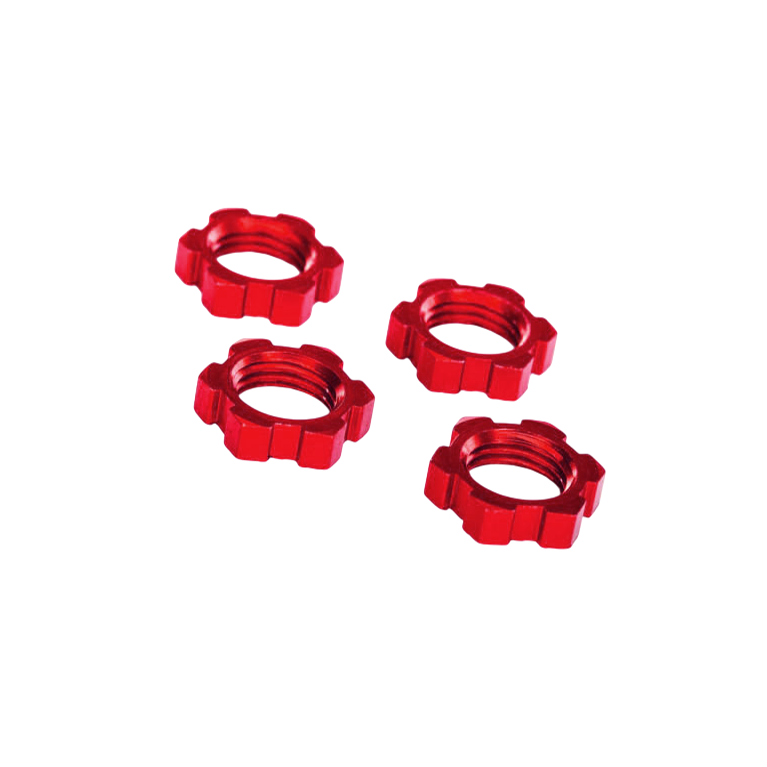 Écrous de Roues 17 mm anodisés Rouge (x4) - TRAXXAS 7758R